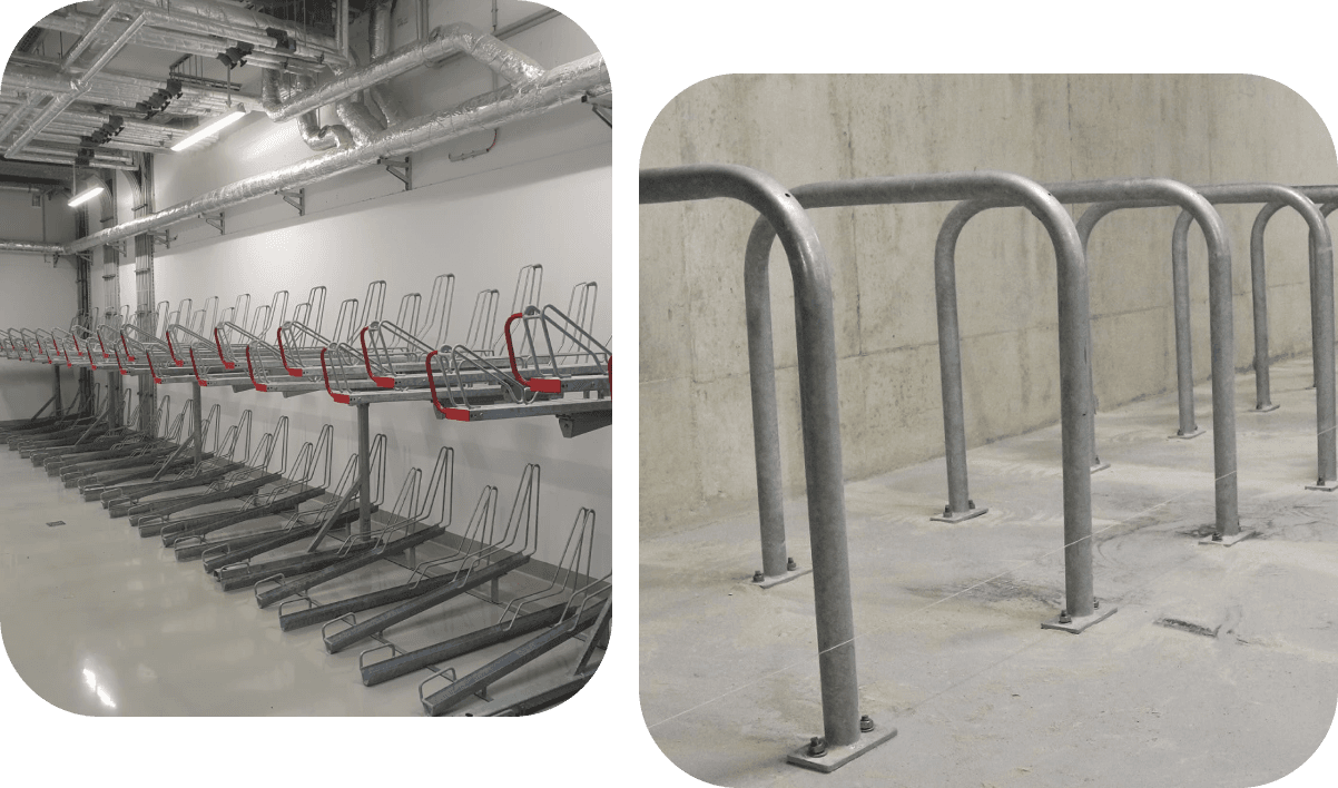 Dedicated solutions for bicycle parking
